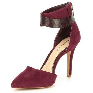 Wine Gianni Bini Marstell Suede Pump Heels - 6.5